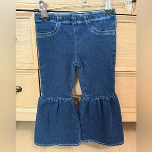 Wrangler Ruffle Leg Pull On Flare Jeans for Toddler